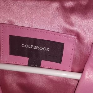 Colebrook large pink leather jacket